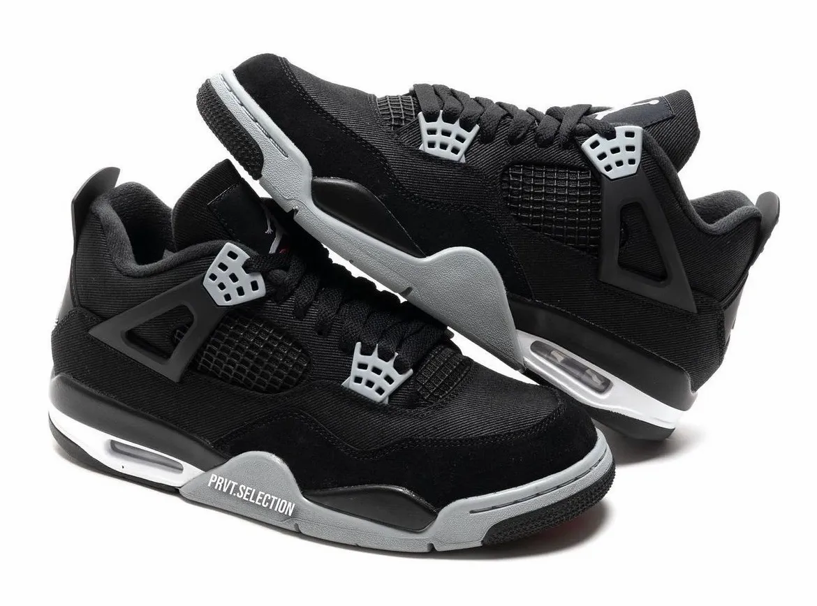air jordan 4 black canvas