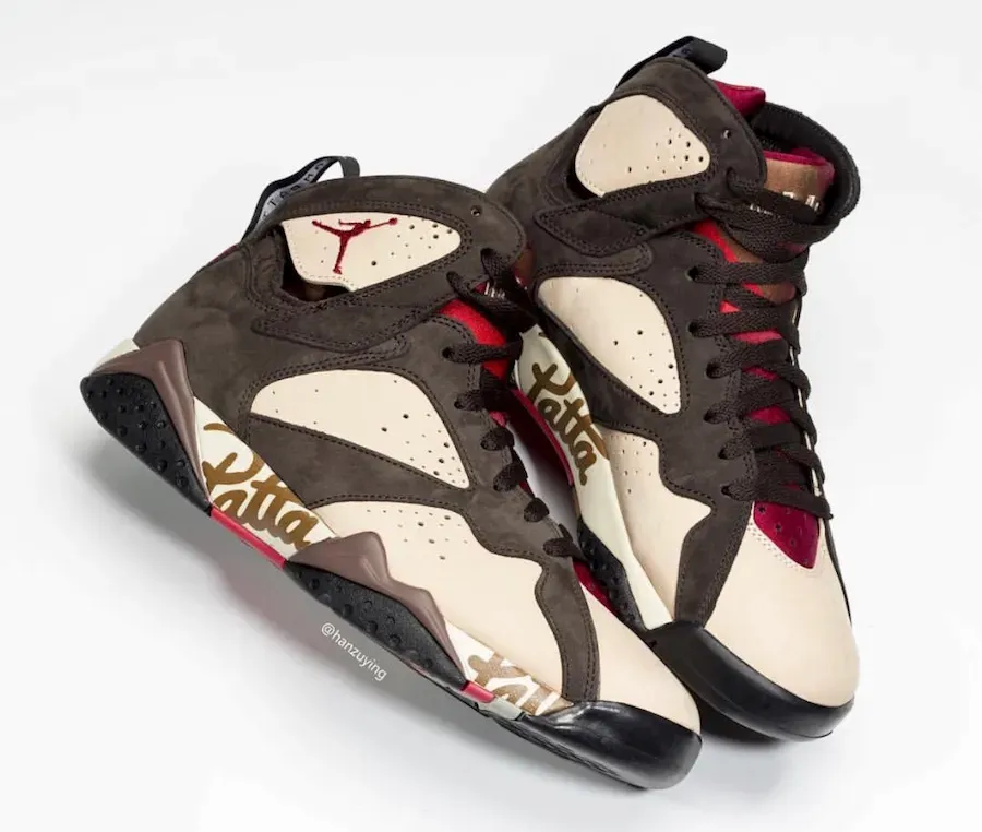 Patta x Air Jordan 7 Shimmer Velvet Brown