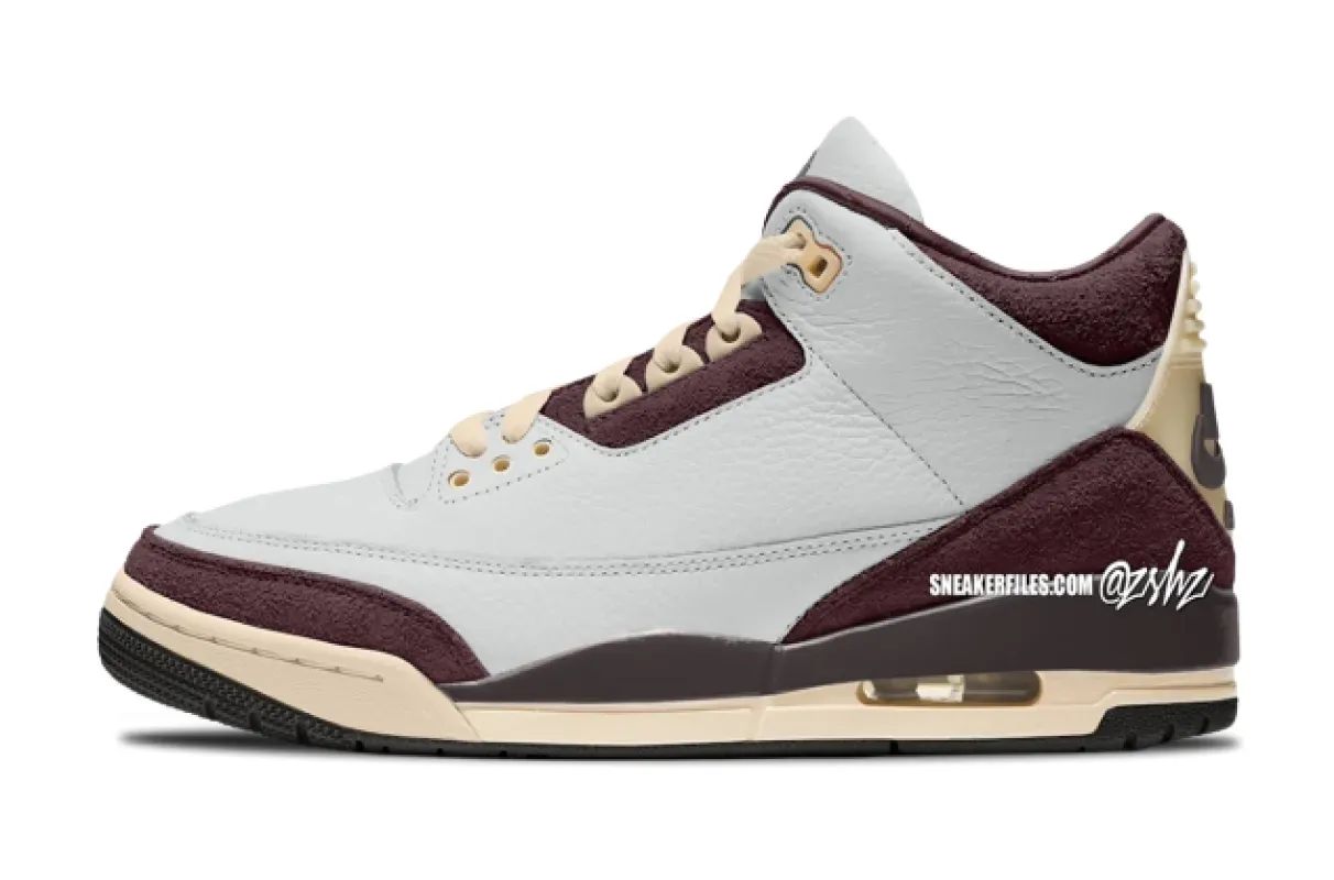 a ma maniere air jordan 3 burgundy crush fz4811-100