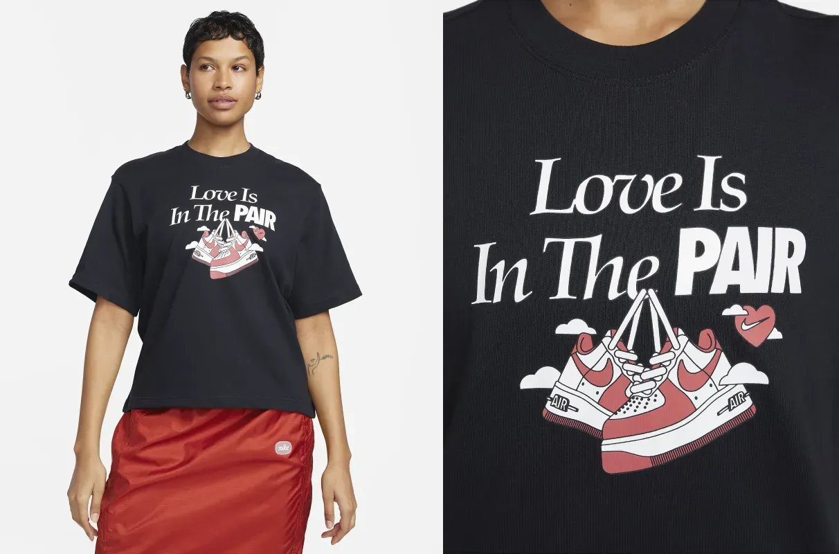 Nike Black T-Shirt Valentine's Day FQ8870-010