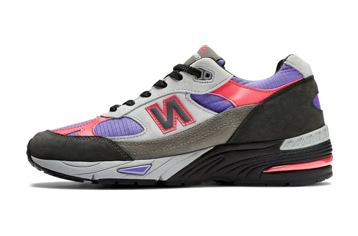 Palace x New Balance 991 Made in UK Grey Red Purple M991PLE