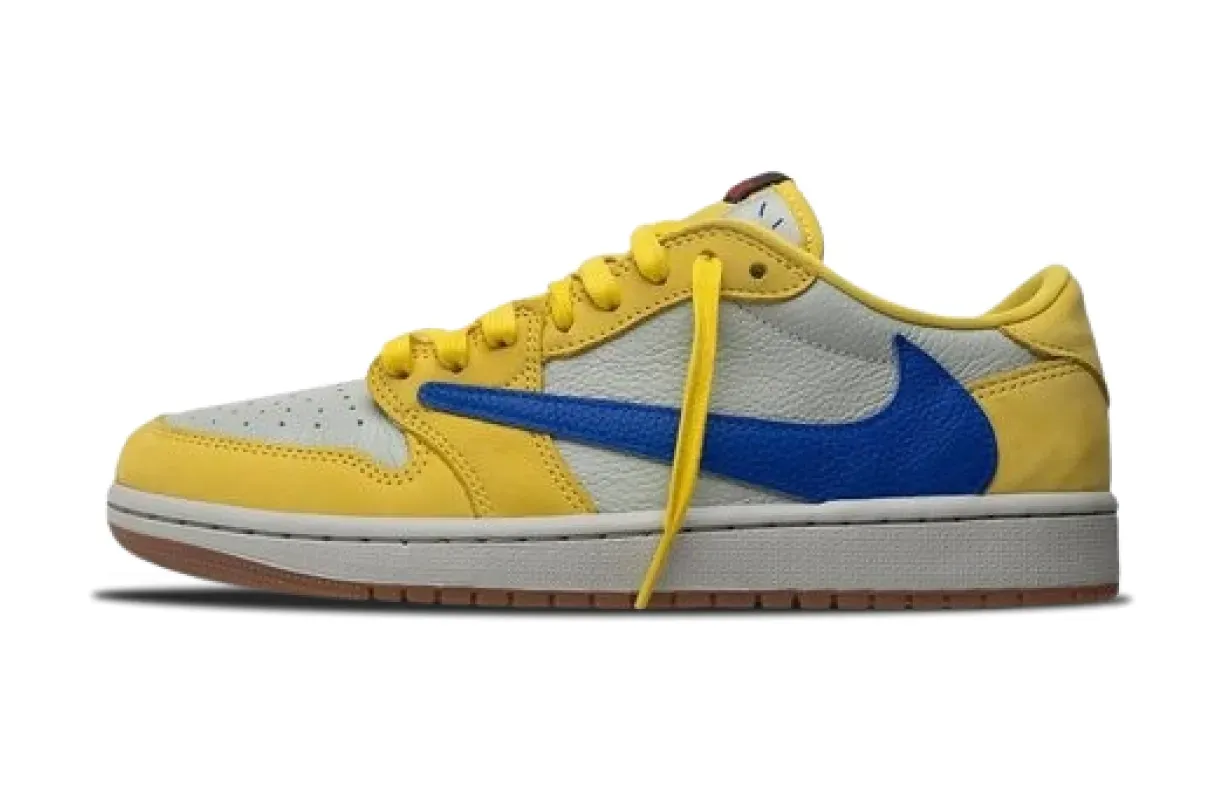 travis scott x air jordan 1 low og canary dz4137-700