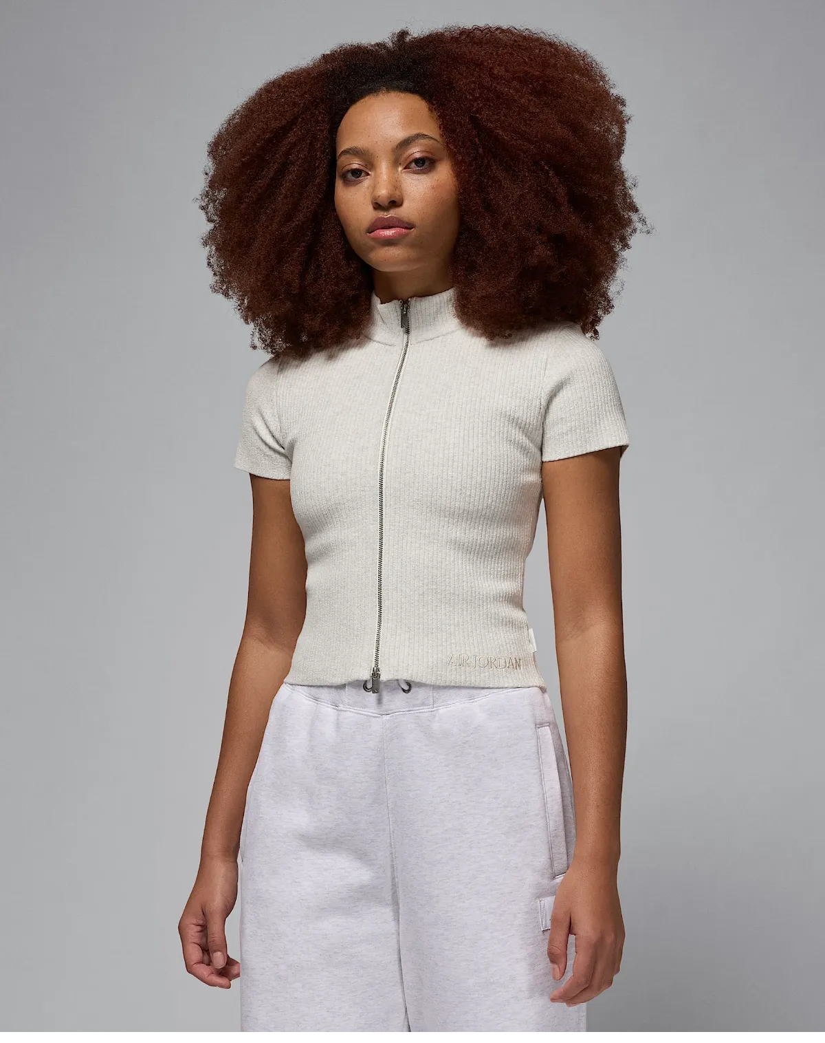 Air Jordan Full-Zip Knit Top WMNS SAIL