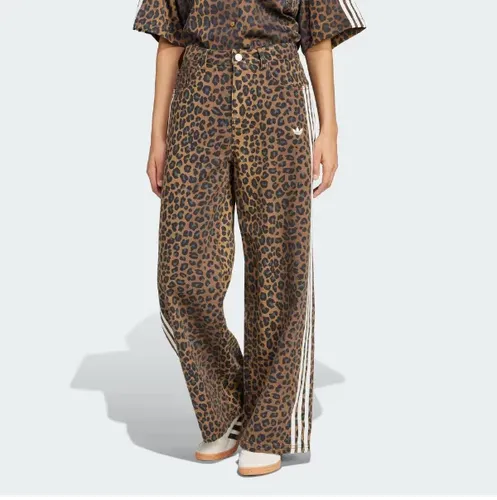Adidas Originals Denim Loose Joggers Leopard Bronze Strata Ka2680 image