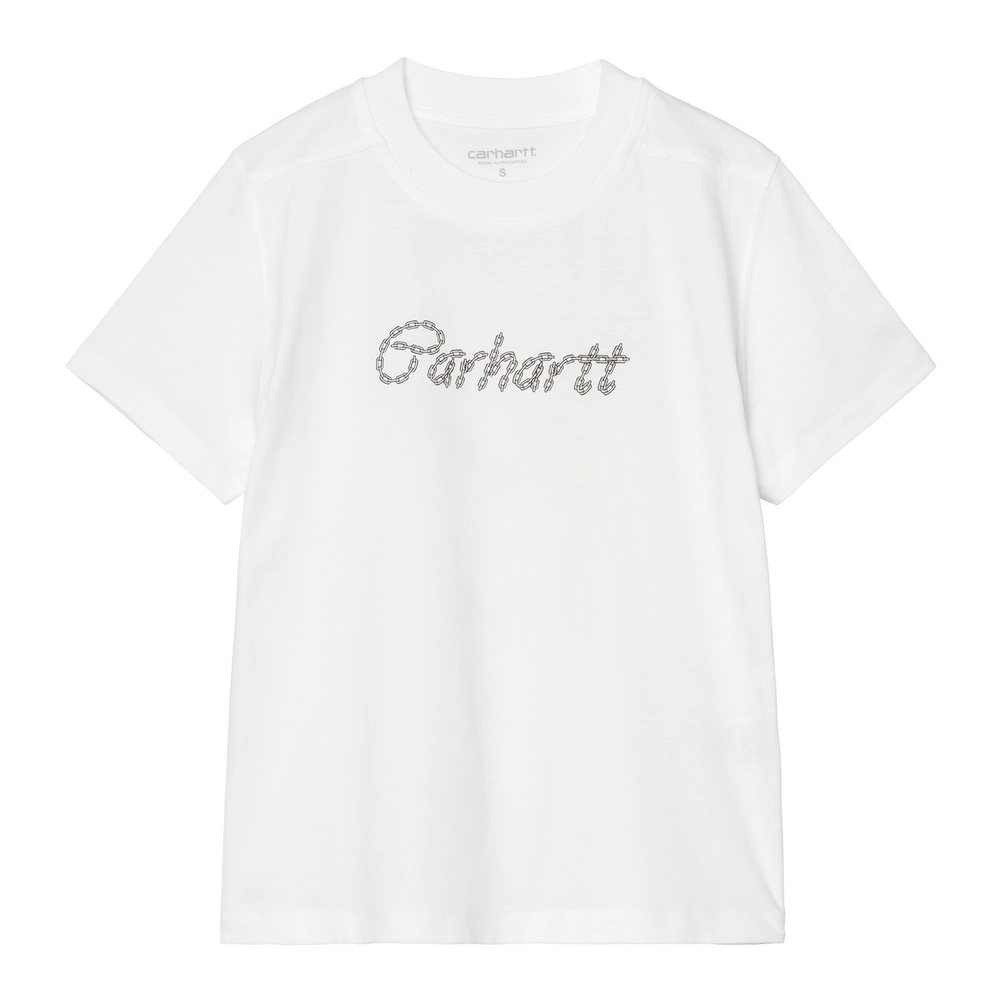1F1F1F_Carhartt-WIP-SS-Chained-T-Shirt-WMNS_WHITE-GRAPHITE_I0346932YFXX_img1