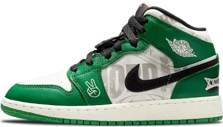 Air Jordan 1 Mid Se Gs Overbranded Hf3200 300