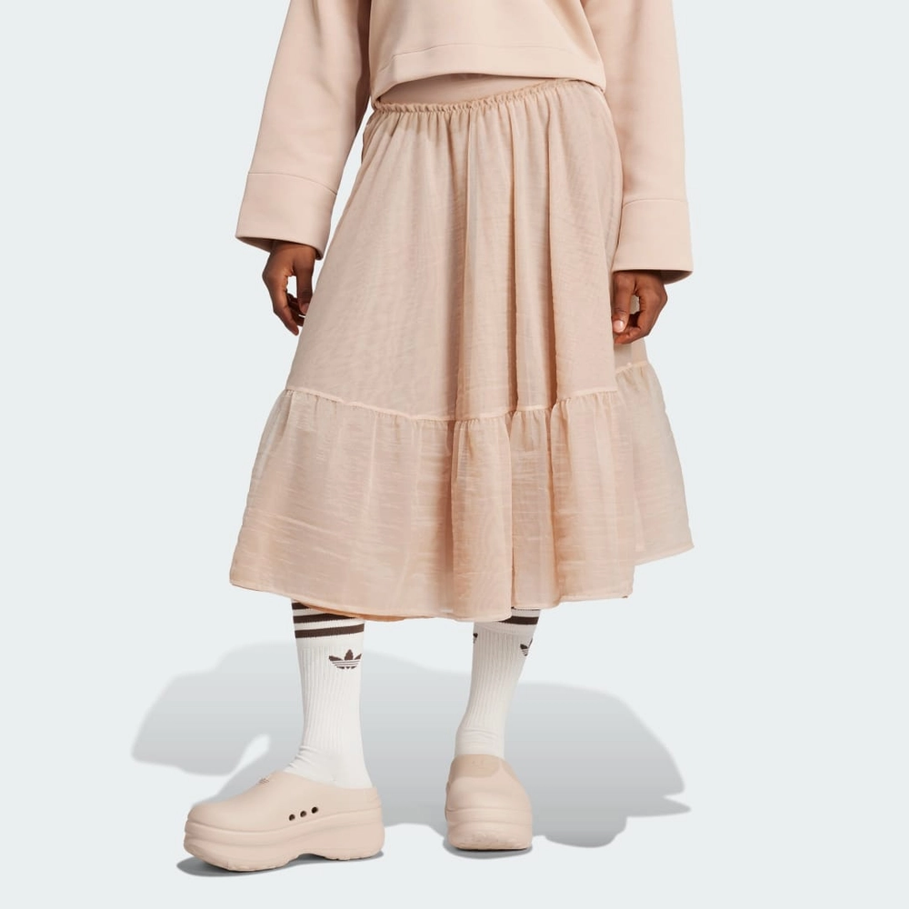 Adidas Waistband Tulle Maxi Skirt Wmns Ash Pearl image
