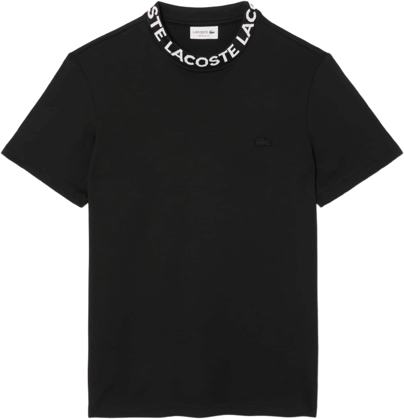 Lacoste Jacquard Branded Piqué T-shirt BLACK