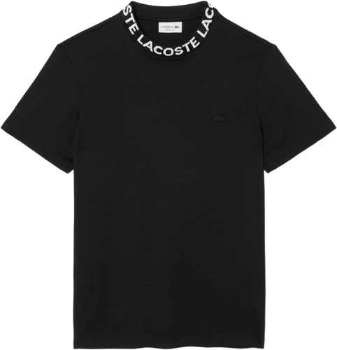 Lacoste Jacquard Branded Piqué T-shirt BLACK image