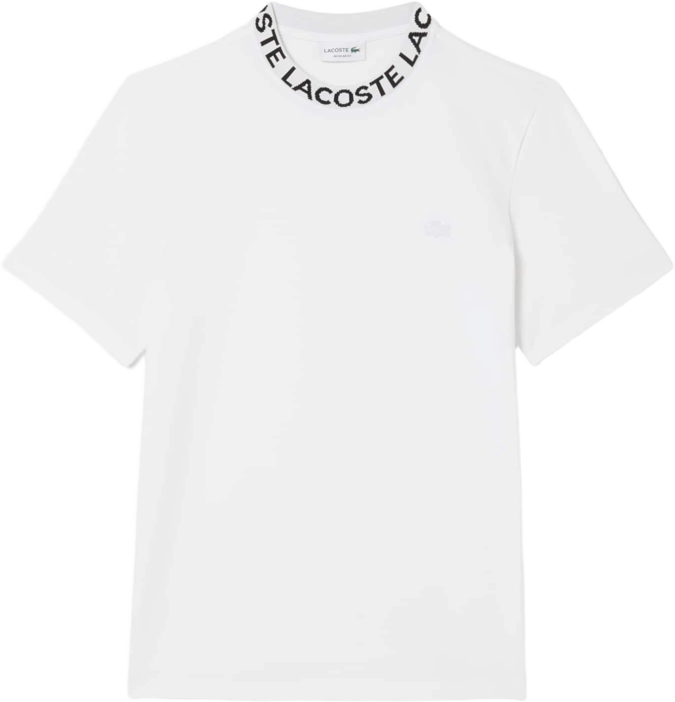 Lacoste Jacquard Branded Piqué T-shirt WHITE