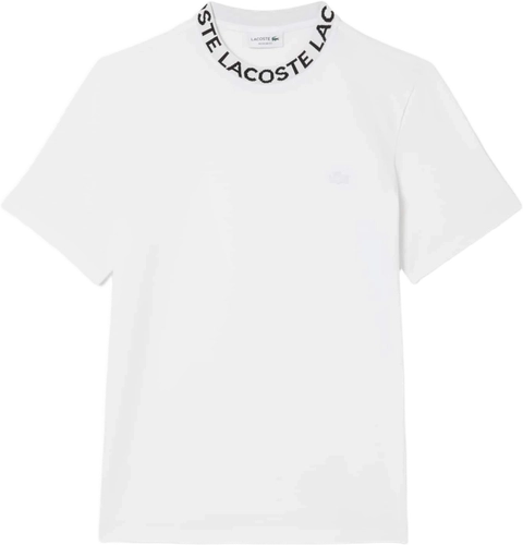 Lacoste Jacquard Branded Piqué T-Shirt White image