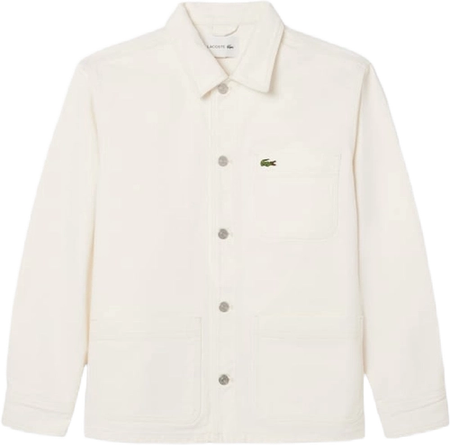 Lacoste Heavy Cotton Denim Overshirt Jacket WHITE image