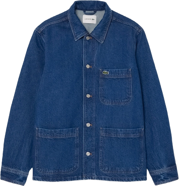 Lacoste Heavy Cotton Denim Overshirt Jacket BLUE