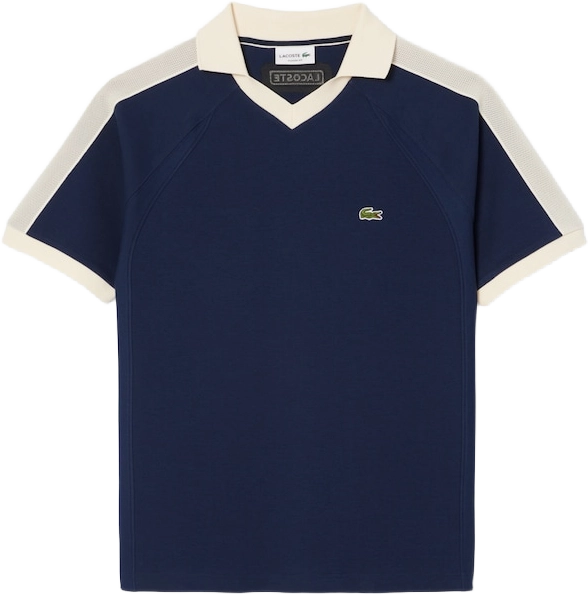 Lacoste Classic Fit Piqué Panel Polo Shirt MIDNIGHT BLUE