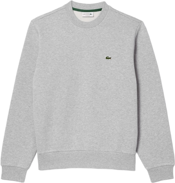 Lacoste Fleece Crewneck Sweatshirt LIGHT HEATHERED GREY