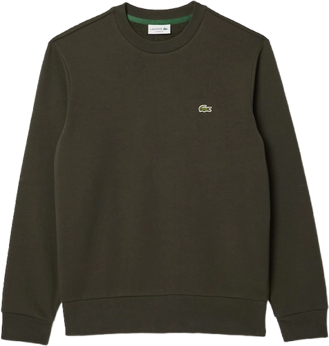 Lacoste Fleece Crewneck Sweatshirt Dark Khaki Green image
