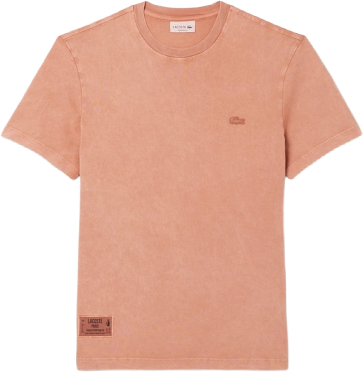 Lacoste Washed Effect Heavy Jersey T-shirt TERRACOTTA BROWN