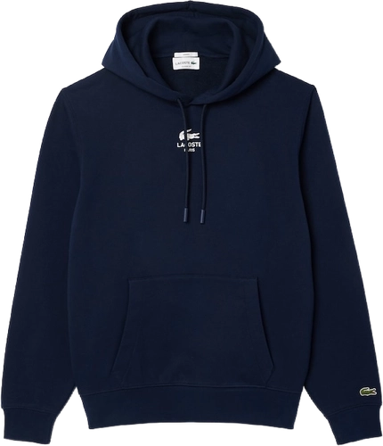 Lacoste Print Hoodie Midnight Blue image