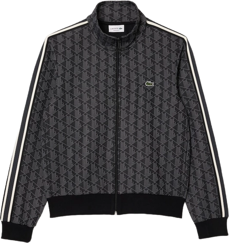 Lacoste Paris Zip-Up Jacquard Track Jacket BLACK image