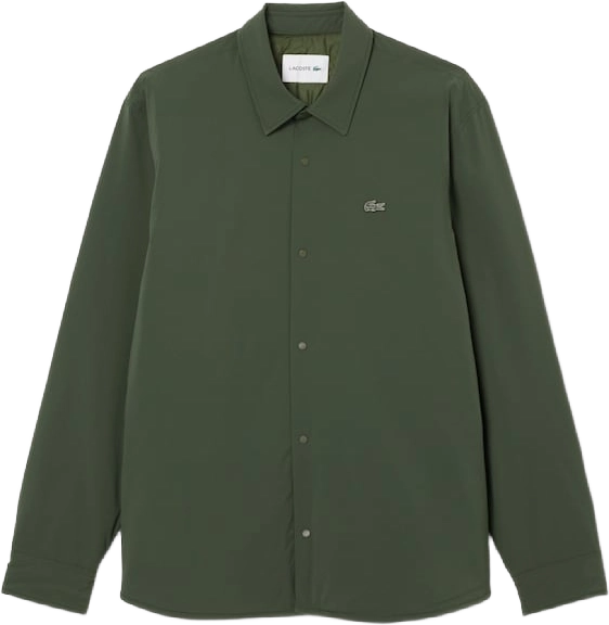 Lacoste Quilted Water-Repellent Overshirt BOTTLE GREEN