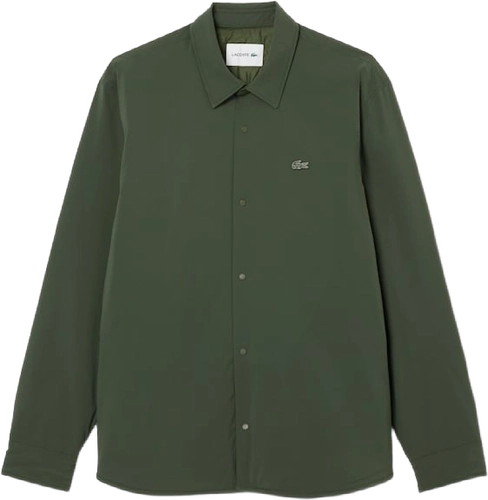 Lacoste Quilted Water-Repellent Overshirt Bottle Green image