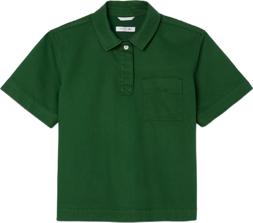 Lacoste Oversized Denim Polo Shirt Green image