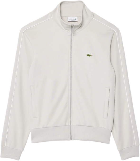 Lacoste Paris Piqué Zip Front Track Jacket GREY