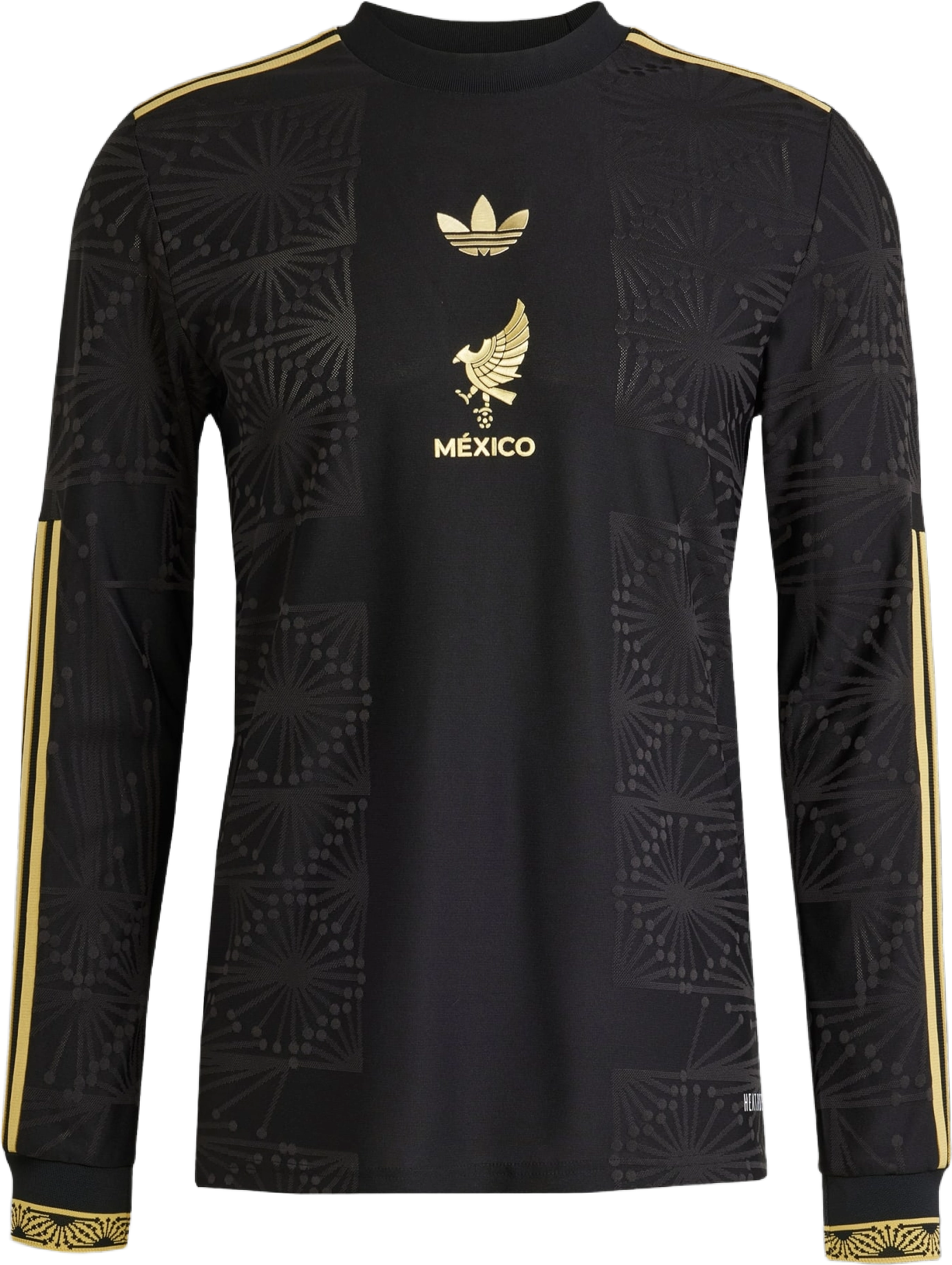 adidas Mexico Gold Long Sleeve Jersey BLACK