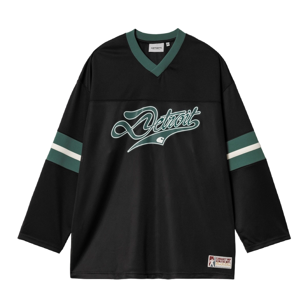 Carhartt Wip L/S Detroit Mesh T-Shirt Black Conifer image