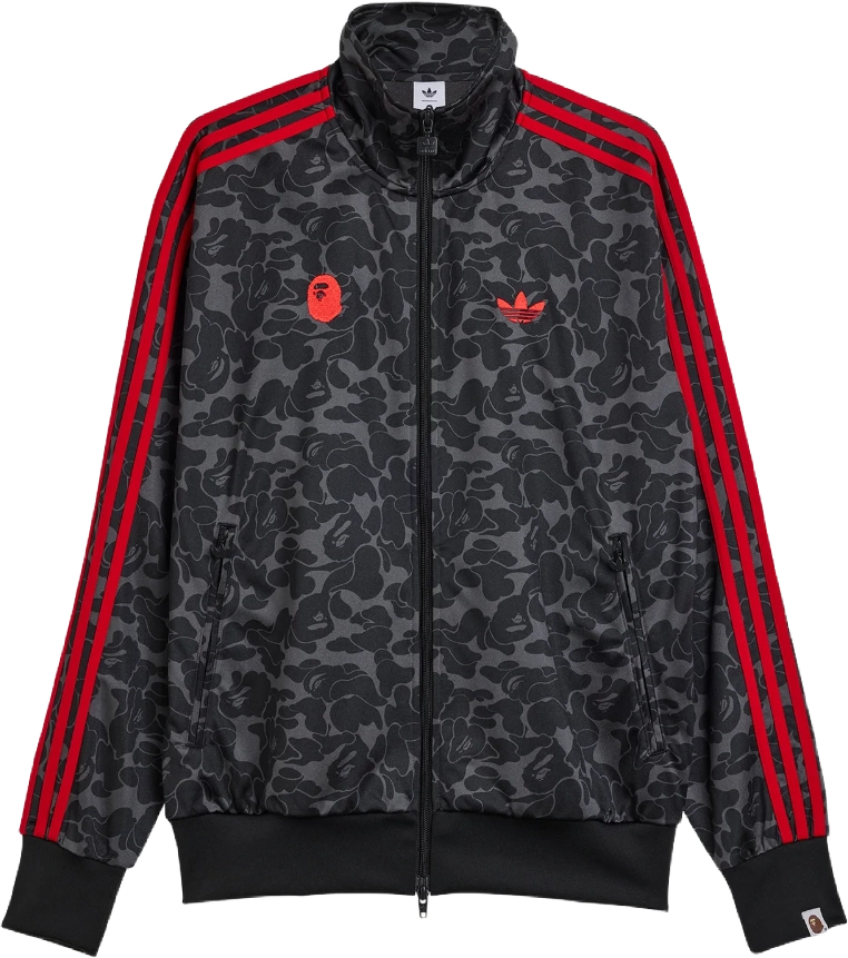 BAPE x adidas Firebird Tracksuit Jacket BLACK