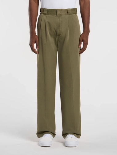 Image thumbnail Dickies Unionville Pleated Work Trousers MILITARY GREEN 0A4Z7F-MILITARY-GR image