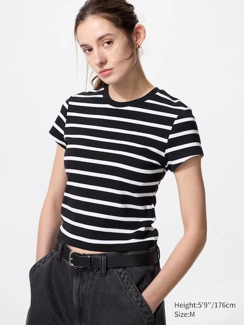 Image de Image thumbnail Uniqlo Mini T-shirt BLACK WHITE E480820-09