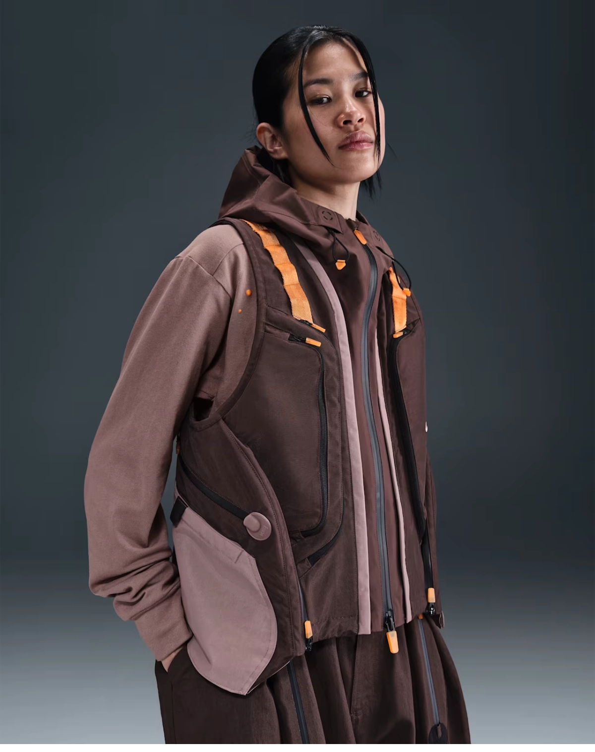 Nike ISPA Modular Gilet SMOKEY MAUVE