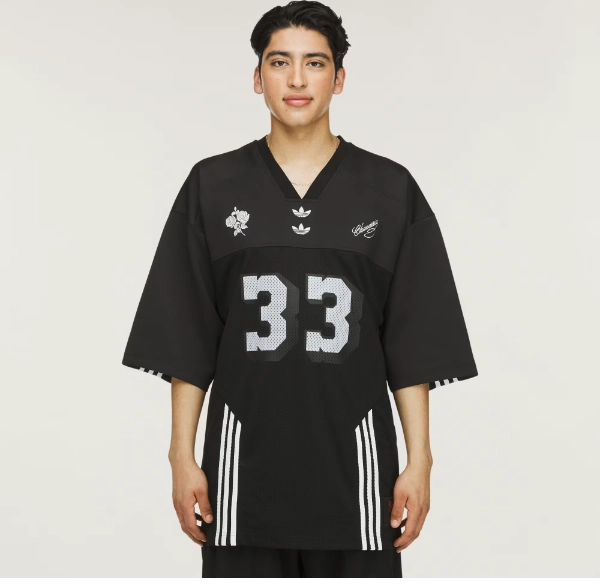 Willy Chavarria x adidas Football Jersey T-Shirt BLACK