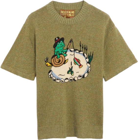 Brain Dead x South2 West8 SS Sweater GREEN