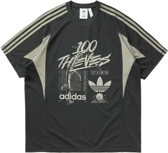 100 Thieves x adidas T-Shirt CARBON
