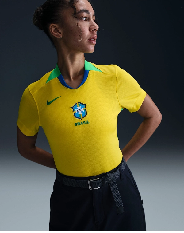 Nike Soccer Replica Jersey 2025 Women's Team BRAZIL STADIUM HOME