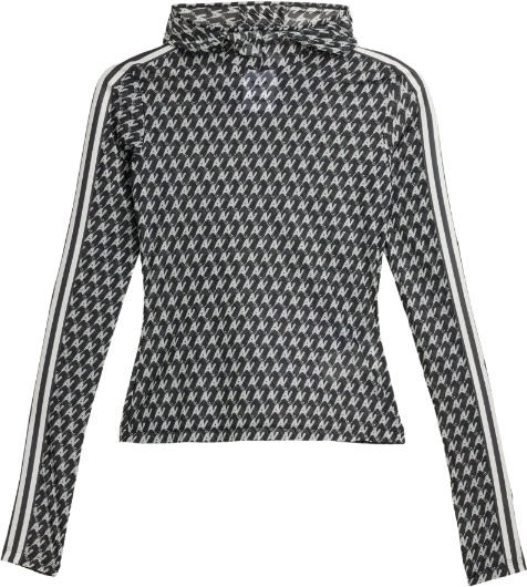 Avavav x adidas Mesh Allover Print Long-Sleeve Top BLACK