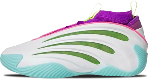 image de Jalen Williams Adidas Harden Vol 9 White Lucid Lime Pink Jq4003