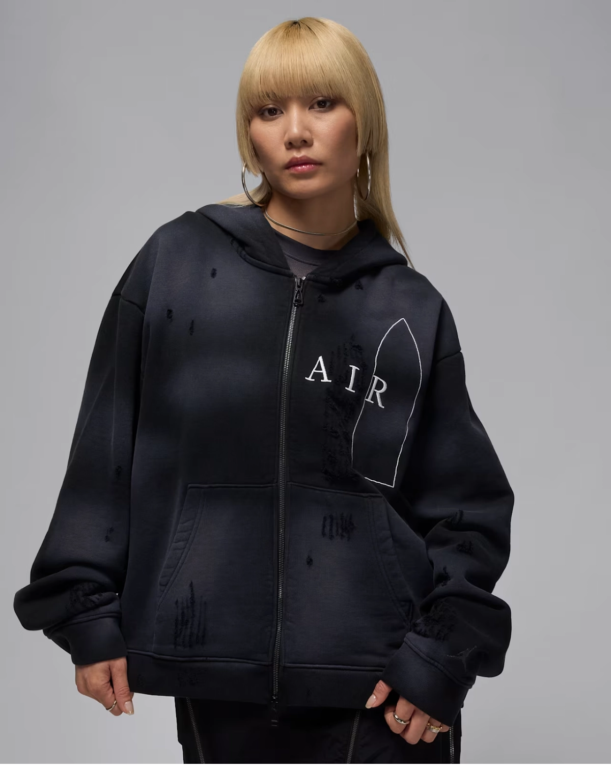 AIR JORDAN セットアップ　ブラック Téla x Air Jordan Zip-Up Hoodie 