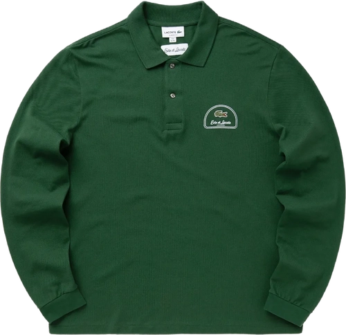 Bstn Lacoste Polo Shirt Long Sleeve Green 10th Anniversary L1312 132 Bstn image