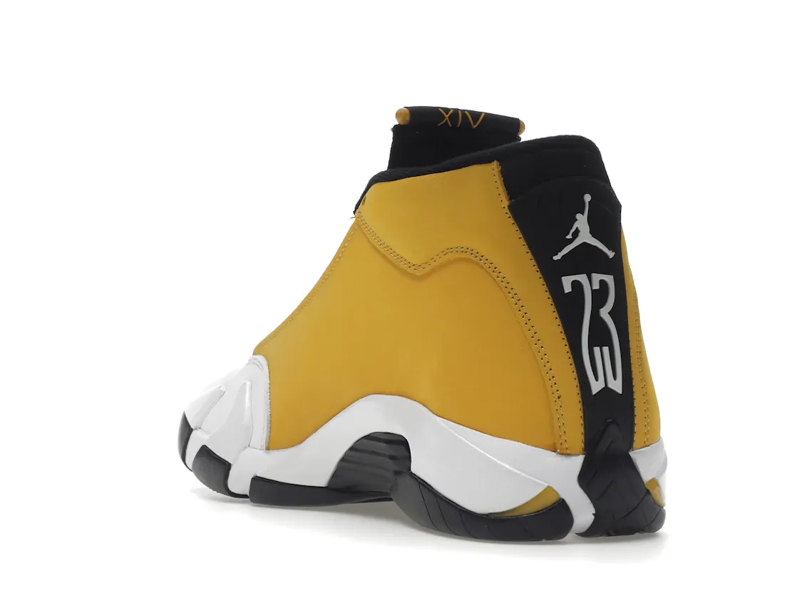 Air Jordan Ginger Black Shoes 14 Ginger Yellow Jordan 14 Light Ginger Yellow  And Black 14s, image size:1118x839