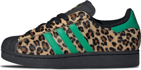 adidas Superstar BLACK GREEN LEOPARD