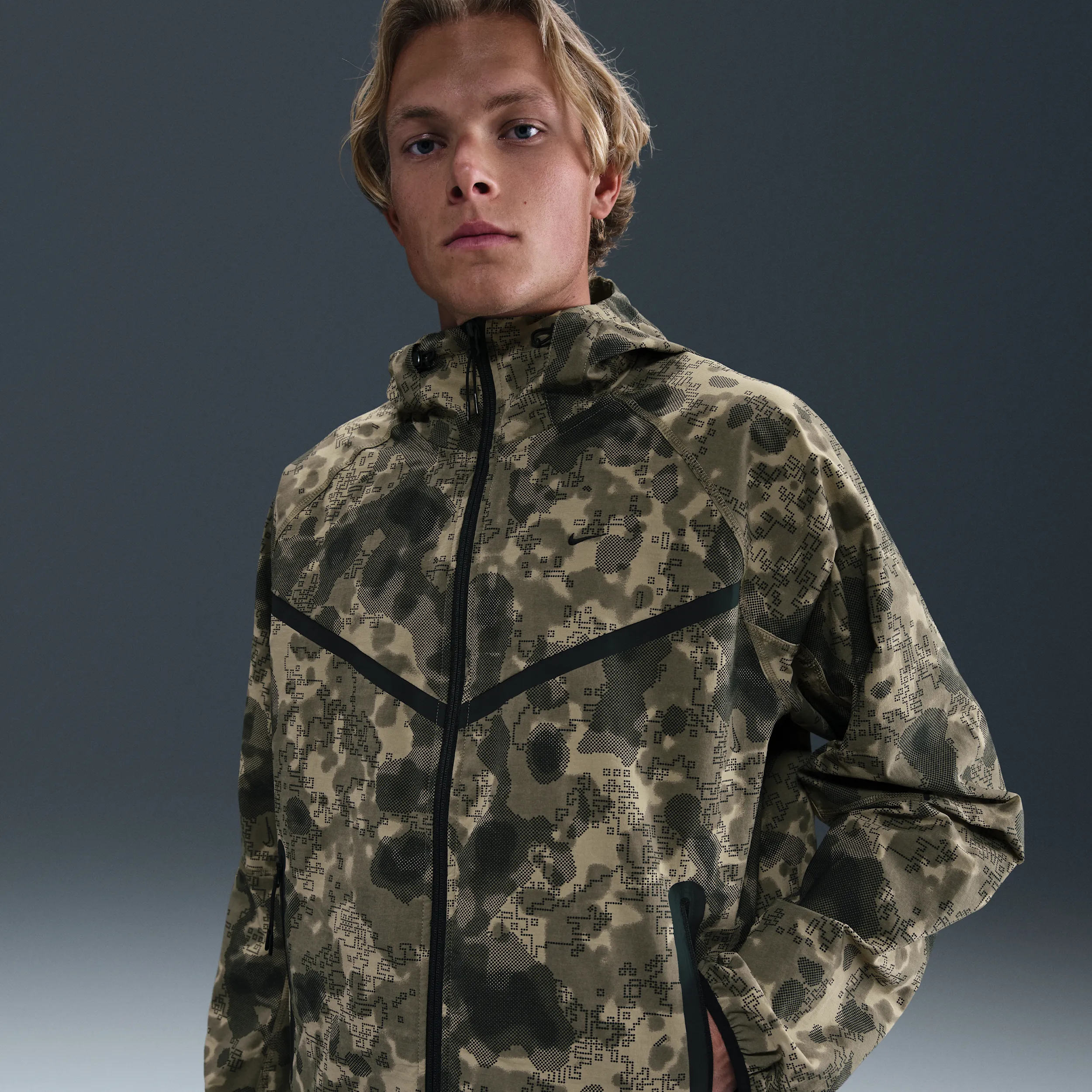 Image thumbnail Nike Tech Dri-FIT Woven Camo Windrunner Jacket NEUTRAL OLIVE BLACK HV0979-210 image