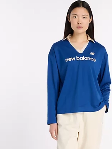 Image de New Balance Mesh Jersey Long Sleeve Wmns Galaxy Blue Wt53530gab