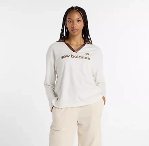 Image de New Balance Mesh Jersey Long Sleeve Wmns Sea Salt Wt53530sst