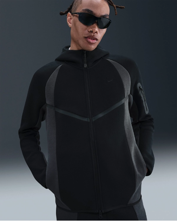 Nike Tech Colour-Block Full-Zip Fleece Windrunner Jacket 