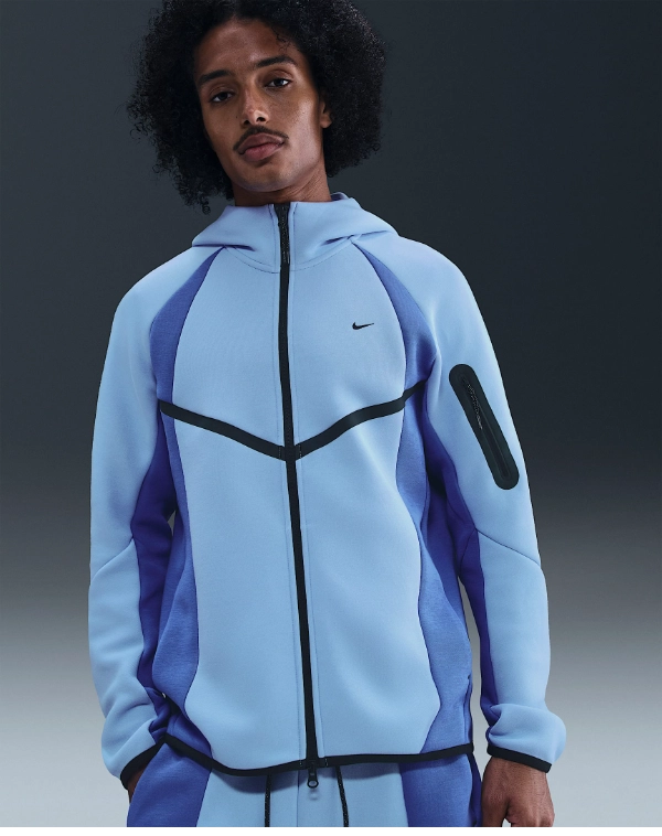 Nike Tech Colour-Block Full-Zip Fleece Windrunner Jacket 
