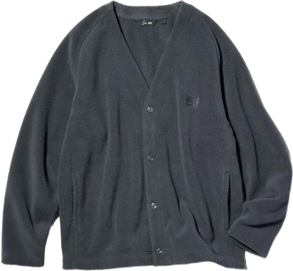 Needles x Uniqlo Fleece Cardigan DARK GRAY