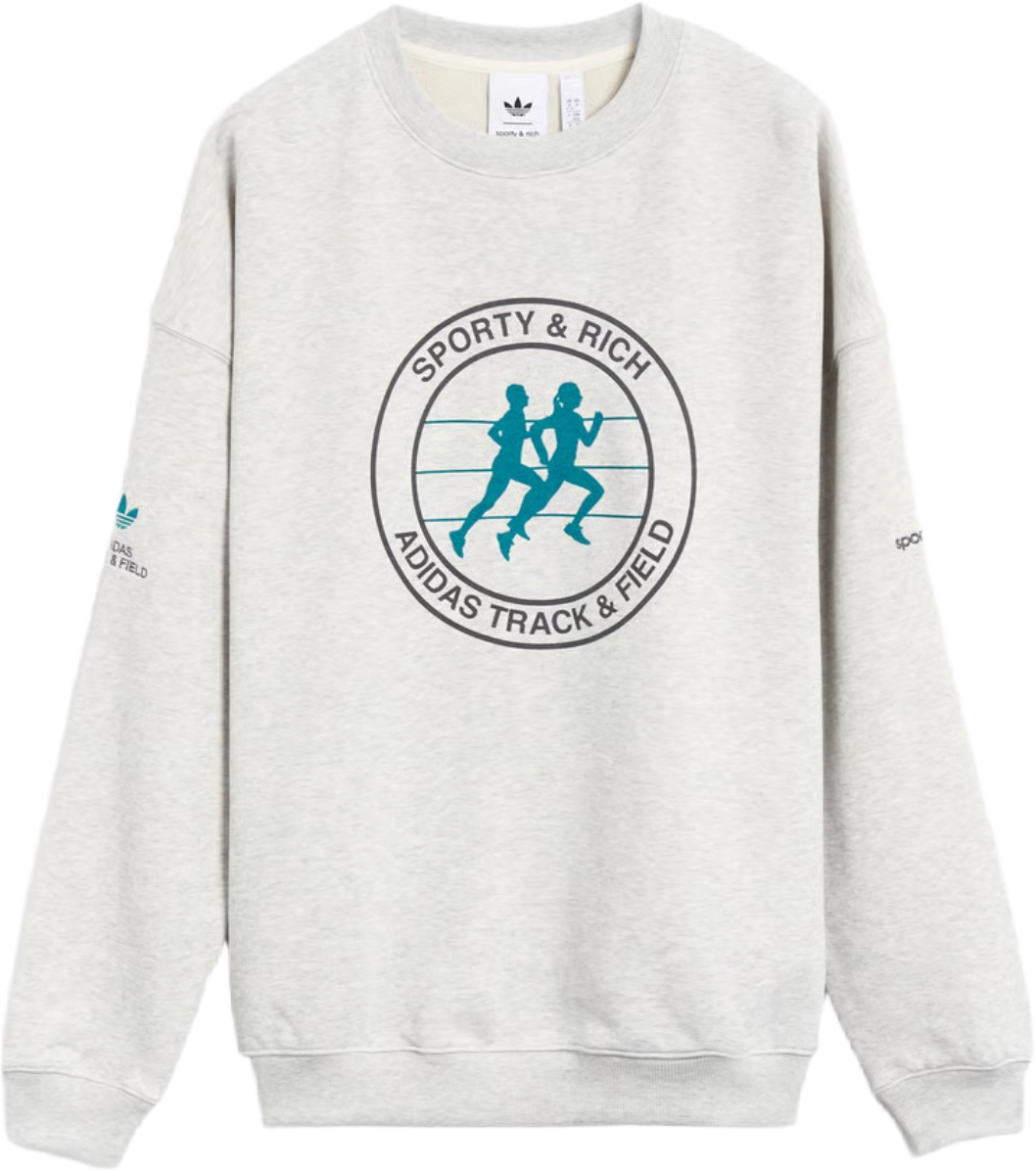 Sporty & Rich x adidas Sweater WMNS LIGHT HEATHER GREY